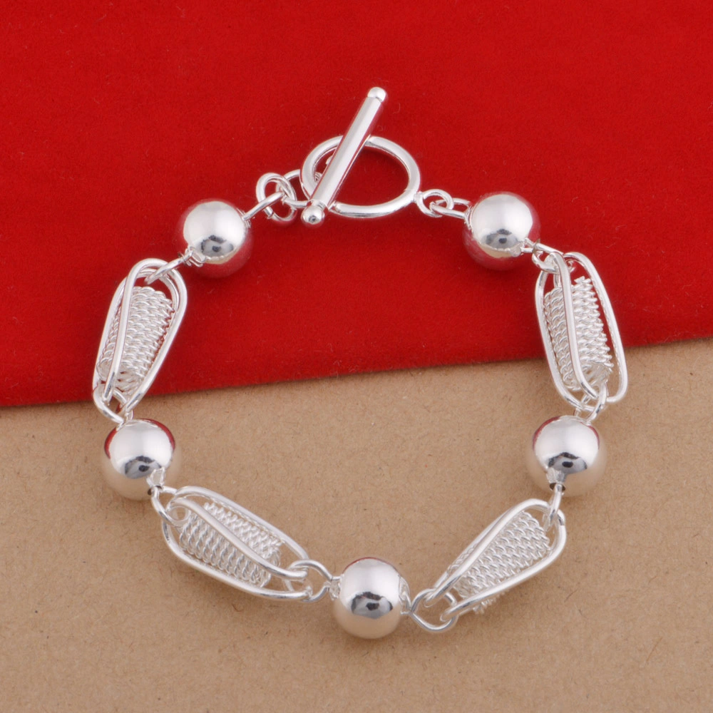 Hainon factory costume fashion silver color bracelets women jewelry wholesale bead bracelet 1