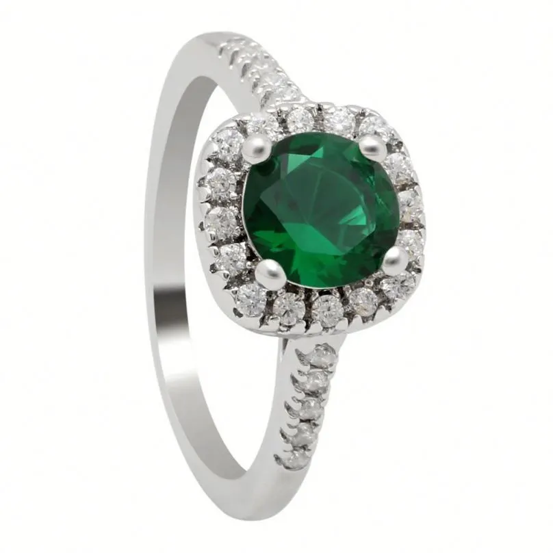 Hainon wholesale women 1 carat green purple red diamond rings wedding engagement gold rose gold 5-12# silver ring dropshipping1 1