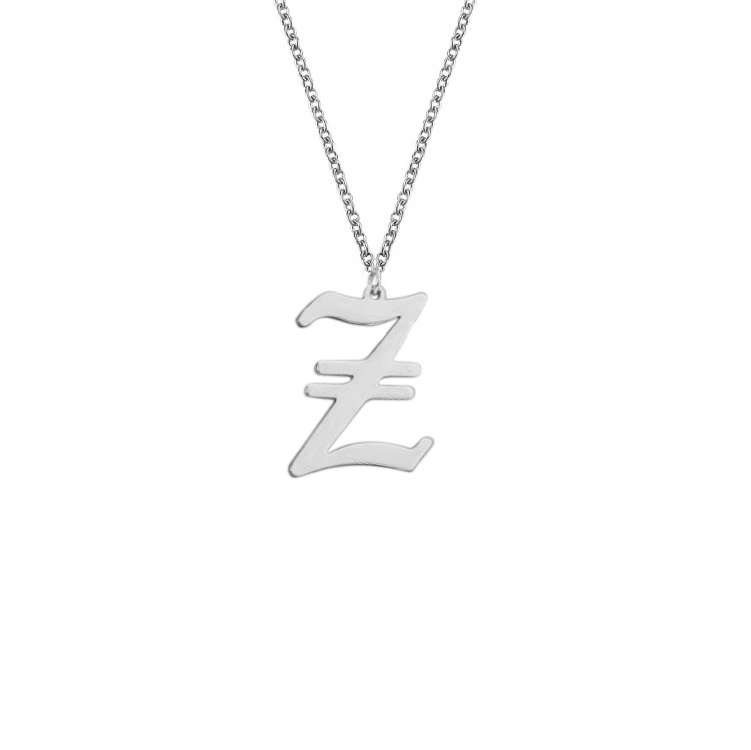 Hainon Stainless Steel Pendant Letter Necklace Chain Personalized Letter Necklace1 1