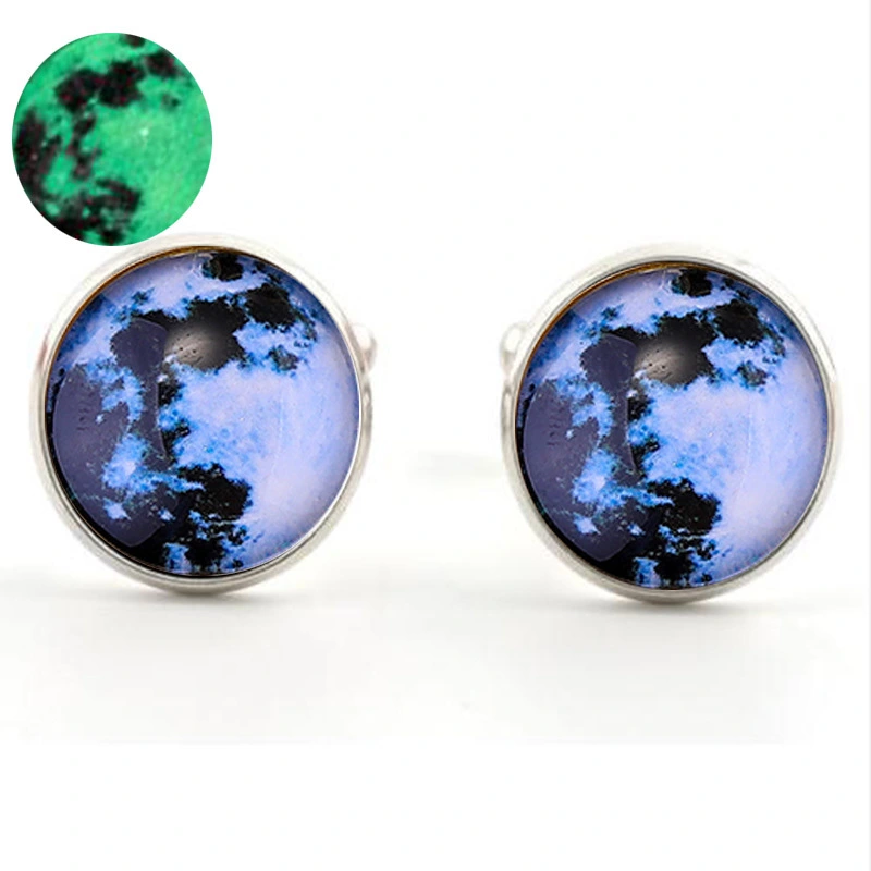 Hainon hot time gemstone luminous earrings fashion DIY 10MM round crystal earrings wholesale ladies 1