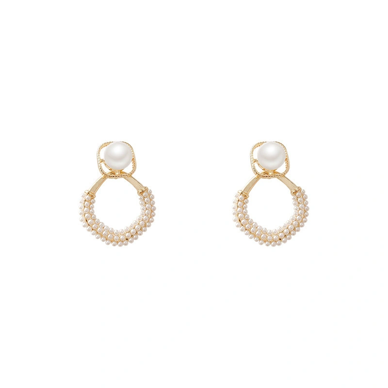 Hainon pearl earrings Birthstone romantic stud earring Fashion style women earring gift alloy elegant jewelry 1
