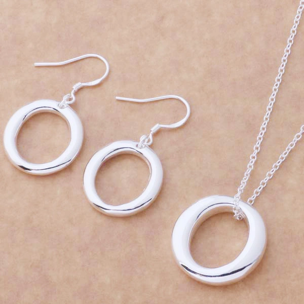 Hainon factory oem women jewellery sets earring necklace silver plating jewelry set 1