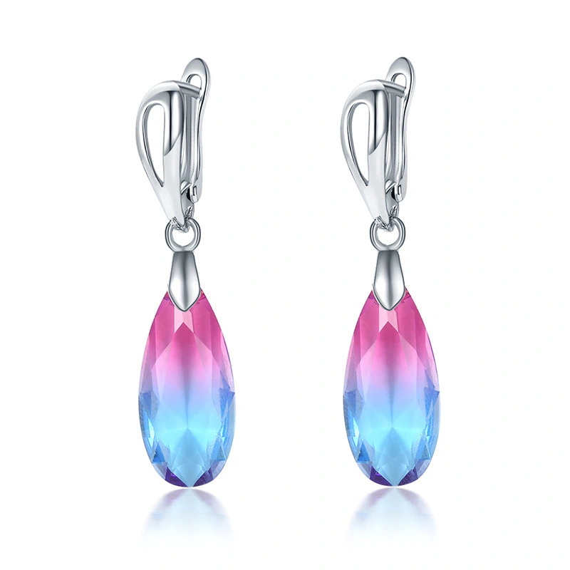 Hainon earrings Creative Luxury sweet girl shiny zircon earrings for women 2019 korean earrings women gift wholesale 1