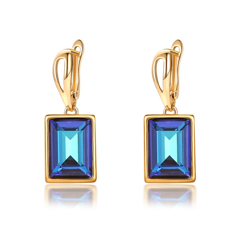Hainon earrings Creative sweet girl shiny Fantasy color zircon earrings for women 2019 korean earrings women gift wholesale1 1