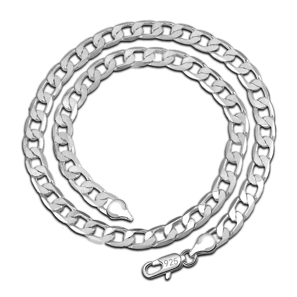 plating silver men chain 4mm silver chain necklace wholesale 16-24inch stock wholesale 1