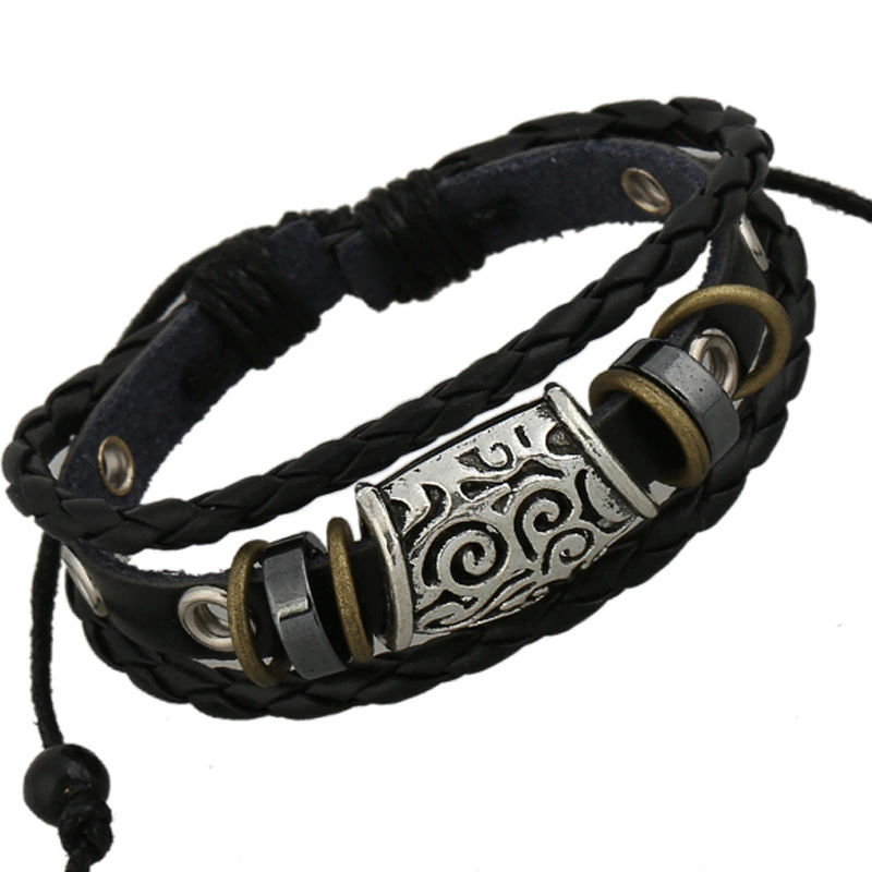 Yiwu cheap wholesale leather bracelet Hainon jewelry 1