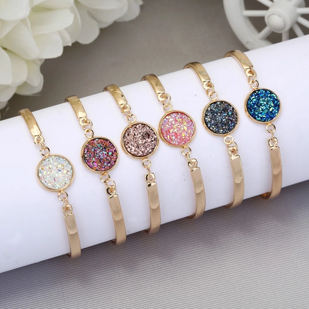Painted Romantic Summer Lady Bracelet Ornament Beach Party Golden Bangle 1