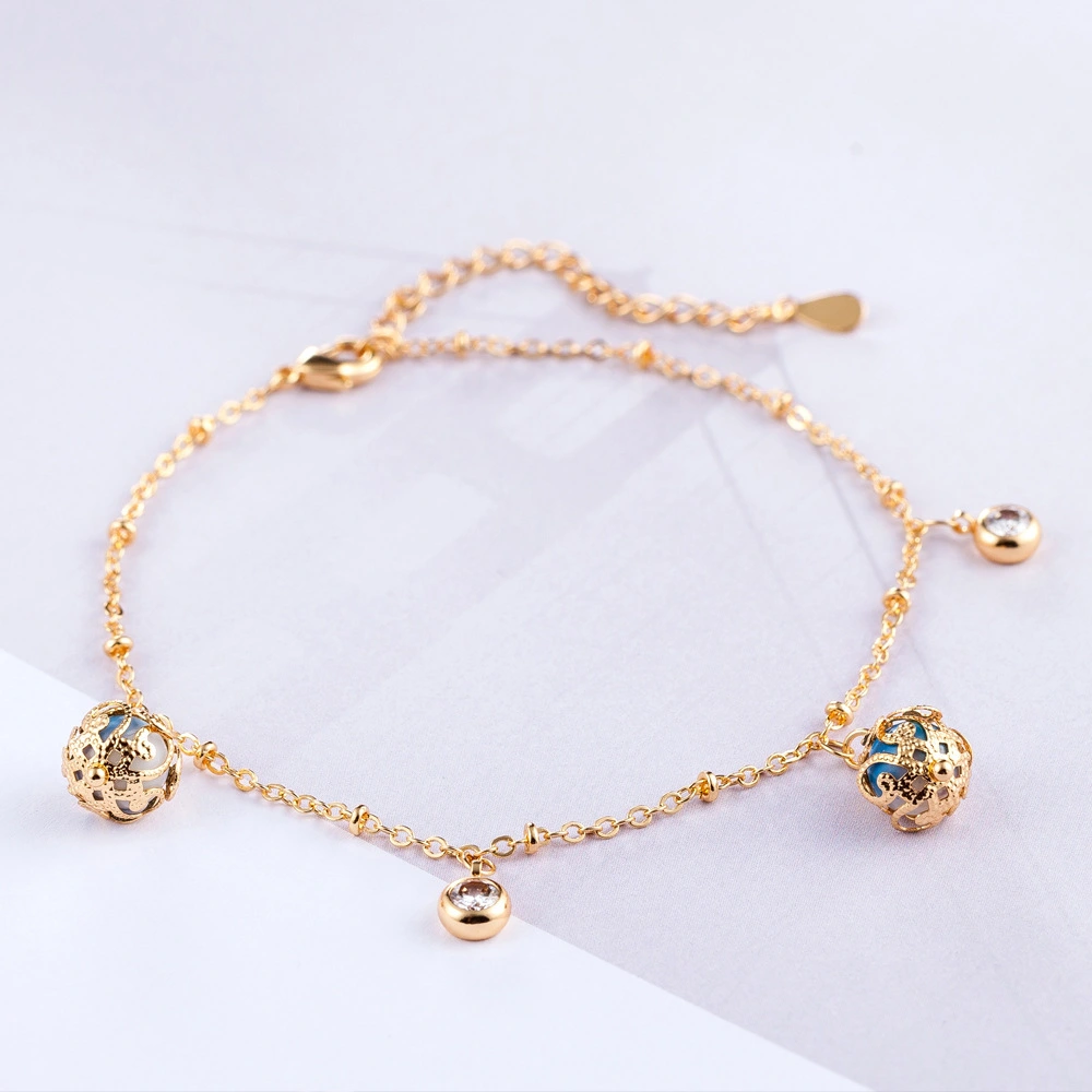 18K Gold Plated Beads Bracelet Zircon Fashion Women Bracelet Jewelry Factory Wholesale Supplier 1