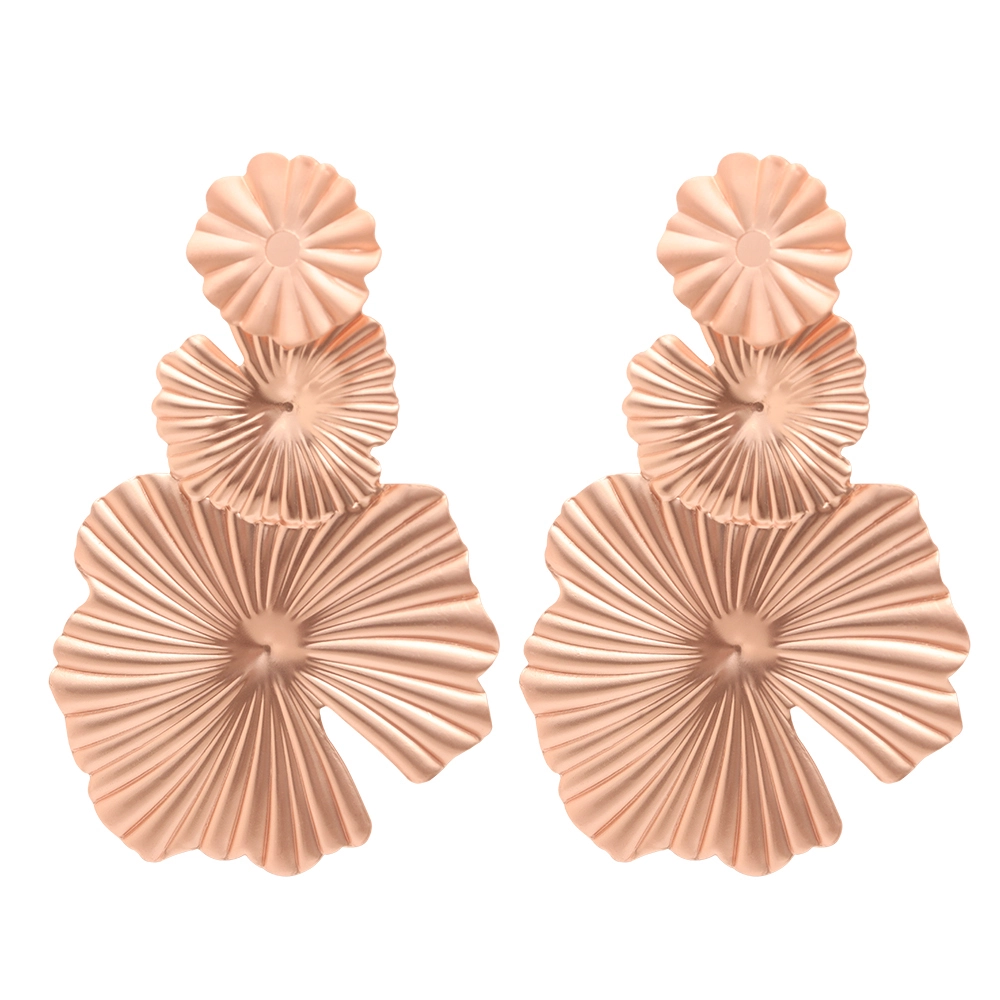 customize leaf shape metal dangling earrings for women 1