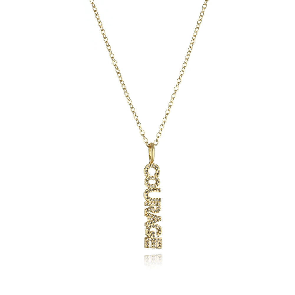 Hainon wholesale fashion Letter Pendant Necklace dream happy Necklace Initial Necklace Women Jewelry gift card1 1