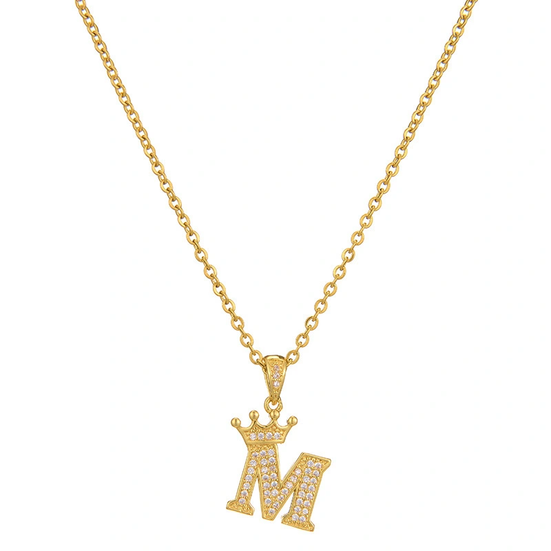 Hainon Initial Necklace for Girls Women Dainty Zircon Initial Letter Pendant Necklace for Women Girls Jewelry Gifts 1
