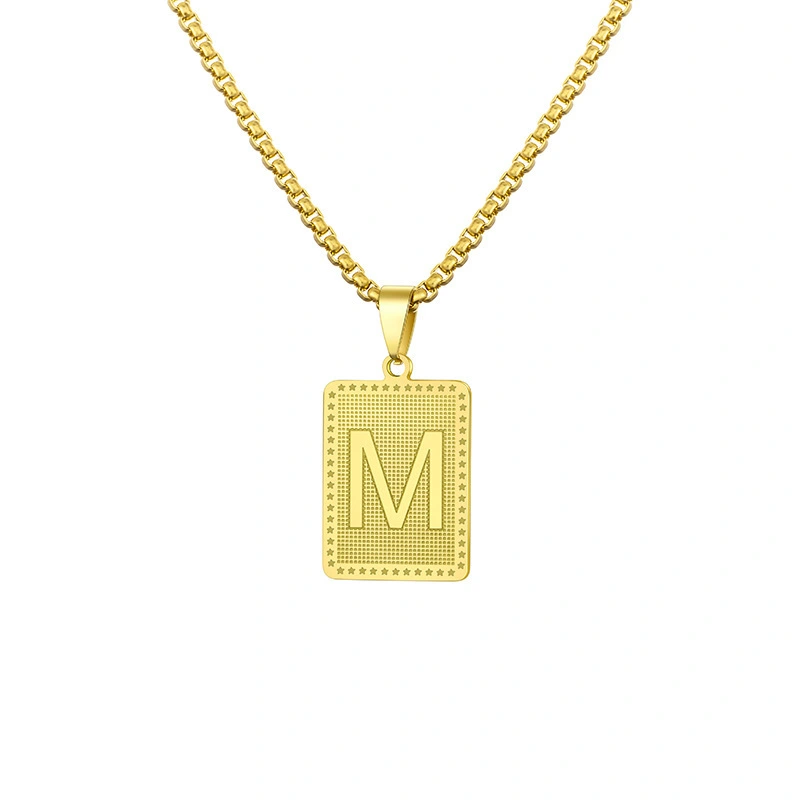 Hainon wholesale trendy Initial A-Z Pendant Necklace Letter Necklaces for Women best friend necklaces 1