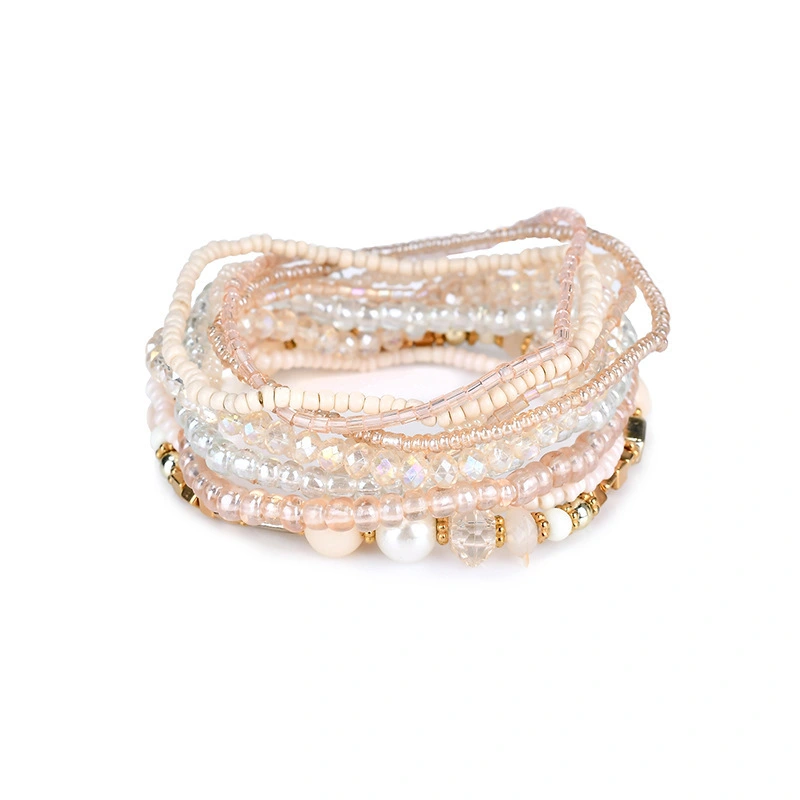 Hainon Vintage Luxury Bohemian Bead Bracelets Women Multilayer Handmade Handmade bracelet set Jewelry Holiday style 1