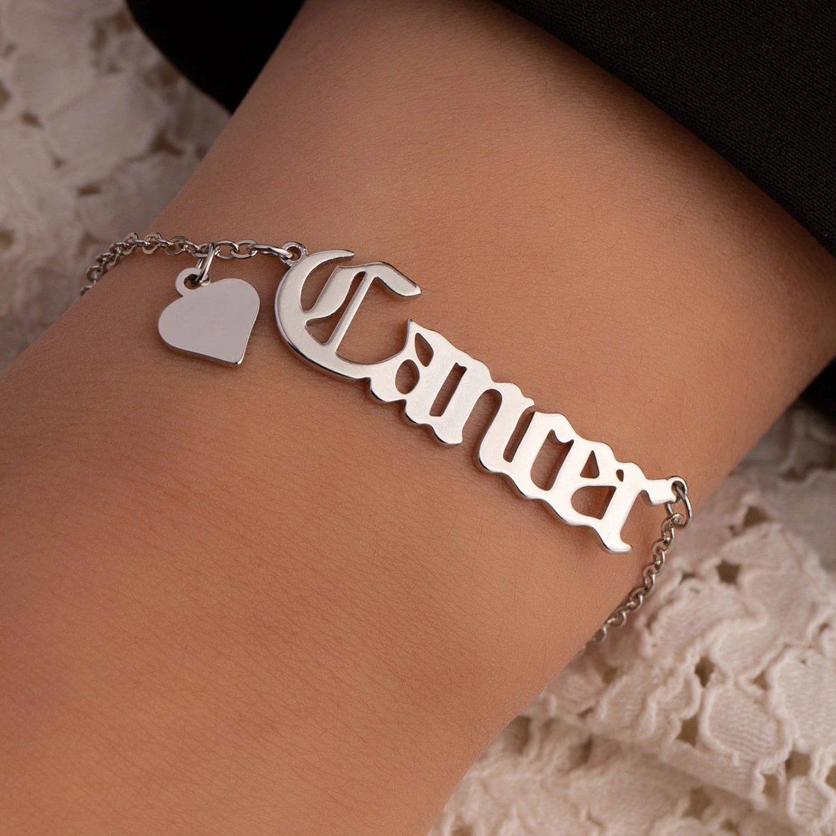 Hainon fashion 12 zodiac Adjustable heart Bracelet Stainless Steel jewelry for Women Girls Birthday Gifts 1