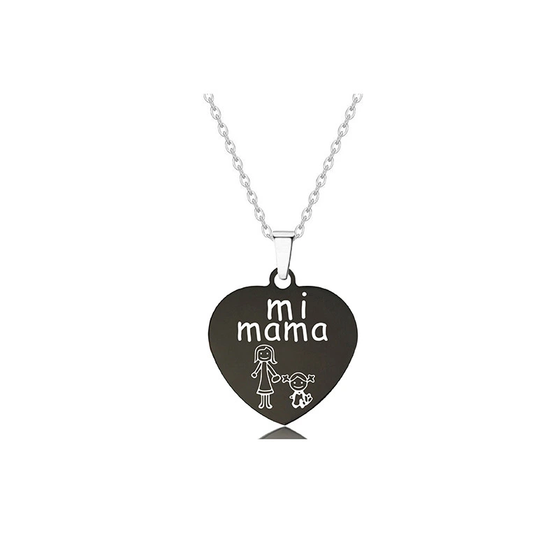 Hainon stainless steel necklace Thanksgiving gift for daughter mama Heart necklace Card boxs set 1