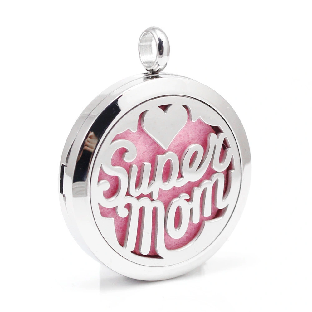 Hainon fine jewelry fashion pendant Mother's Day gift Mom hollow stainless steel perfume pendant wholesale 1