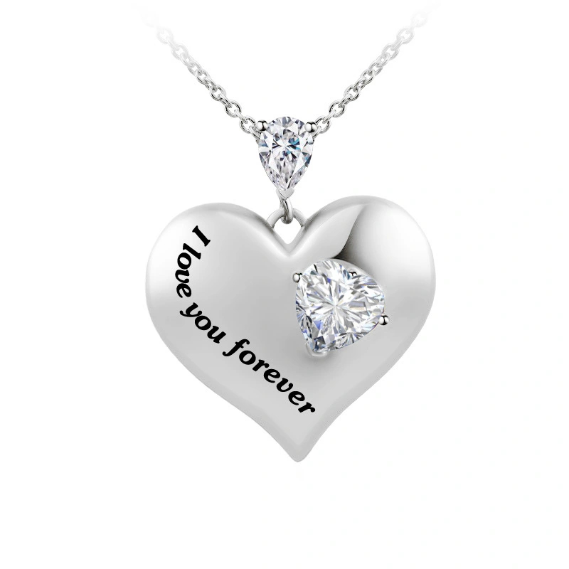 Hainon 2022 Dainty Heart Necklace for Women 12 birthstone Minimalist Simple Necklace 1