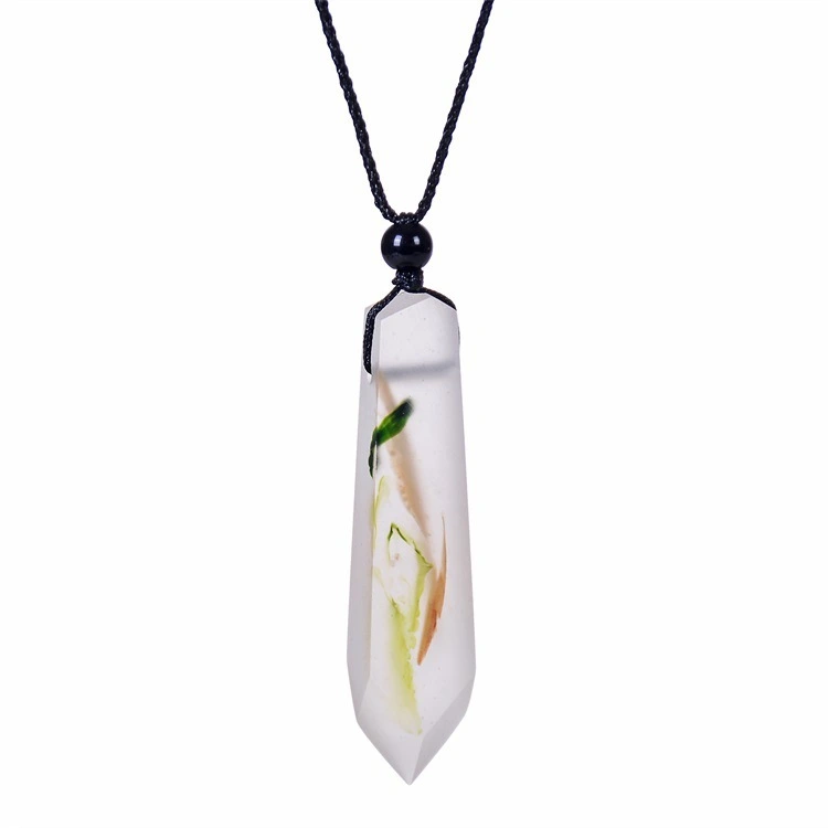 Hainon necklace jewelry Handmade wooden resin pendant necklace summer cool jewelry wholesale 1