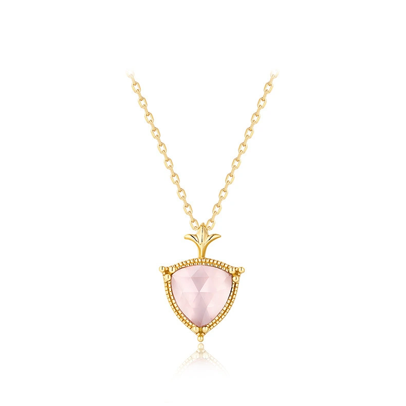 Hainon Gold Cubic Zirconia Necklace Chunky Chain Link Custom Necklace Gift For Women 1