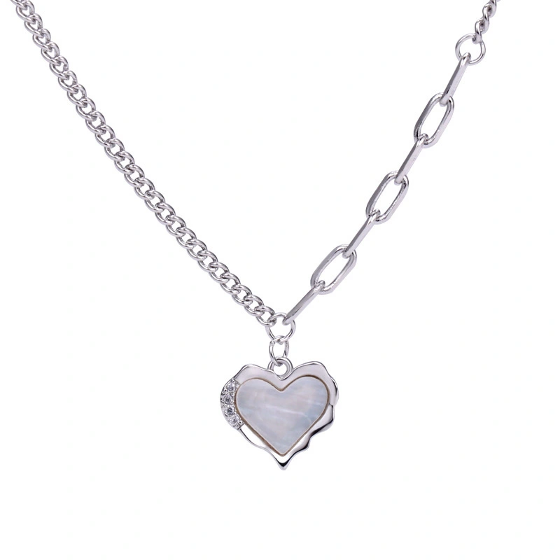 Hainon New Love Necklace Simple Fashion All match Clavicle Chain Girls Necklace Heart Necklace Wholesale 1