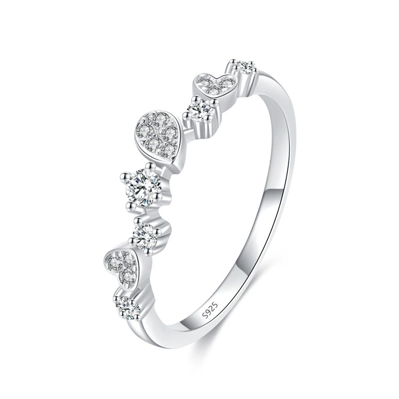 Hainon 925 sterling silver ring water drops zircon Micro inlaid rings women wedding jewelry wholesale 2022 1