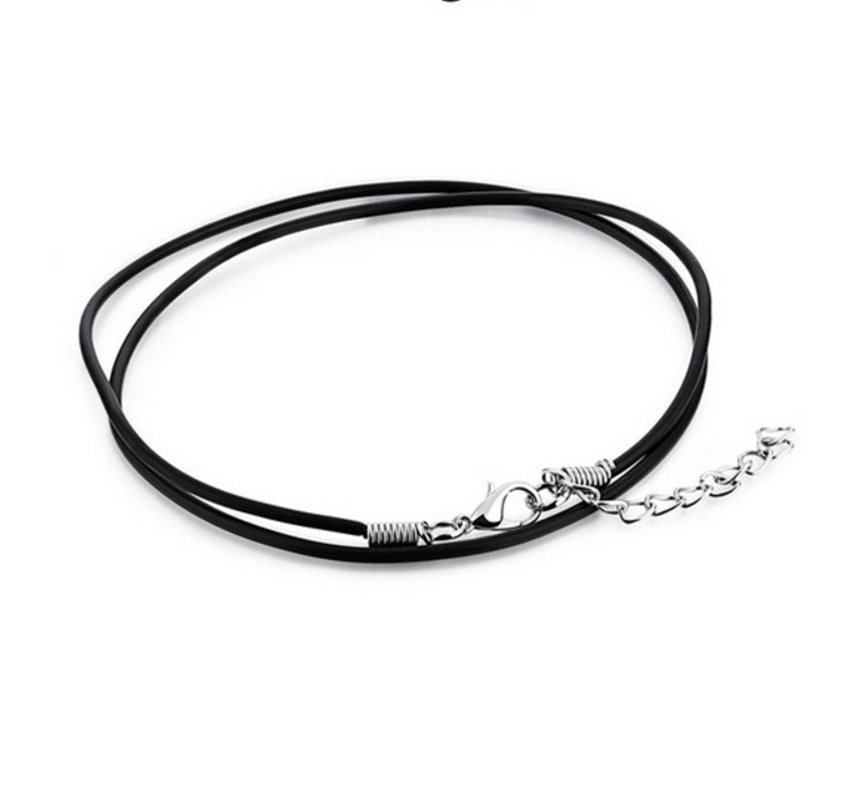 Necklace leather rope 1.4 and 2.0MM men and women pendant with rope adjustable length chains necklace Factory wholesale 1