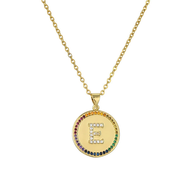 Hainon wholesale new trendy Gold Plated Dainty Hypoallergenic Initial Necklace Jewelry  for Women gift card 1