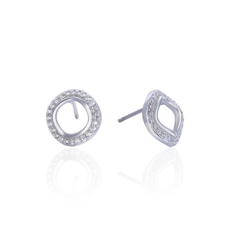 Hainon Hot selling Explosive Fashion Jewelry s925 Stud Earrings Same Creative Style Gift card flannel bag set 1