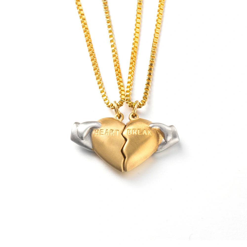 Hainon 2022 fashion Titanium steel Necklace couple love necklace men and women pendant necklace wholesale 1