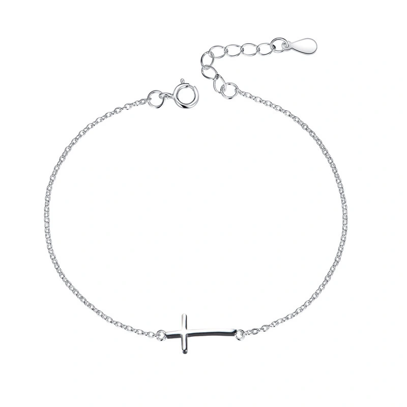 Hainon Cross bracelet women S925 sterling silver jewelry personality creative accessories Gift card flannel bag set 1