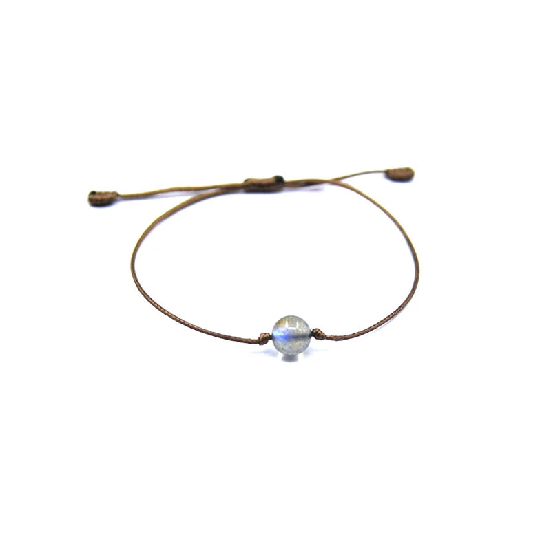 Hainon Wholesale S925 Sterling Silver Bracelet Jewelry Fashion Moonstone Wild Hand Strap Gift Card Flannel Bag Set 1