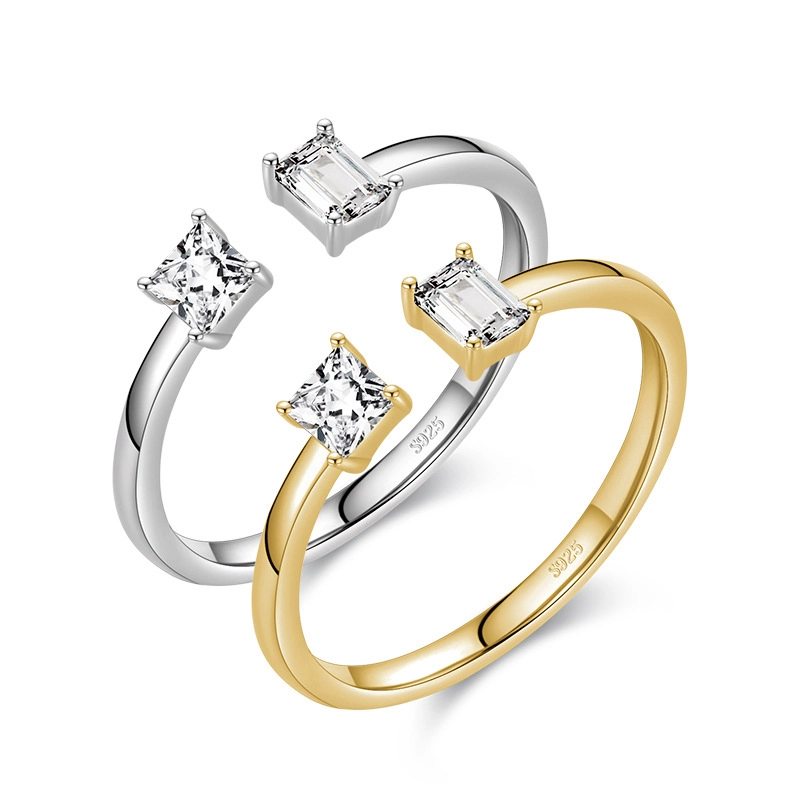 Hainon s925 sterling silver light luxury design index finger ring hot selling ring jewelry Gift card flannel bag set1 1