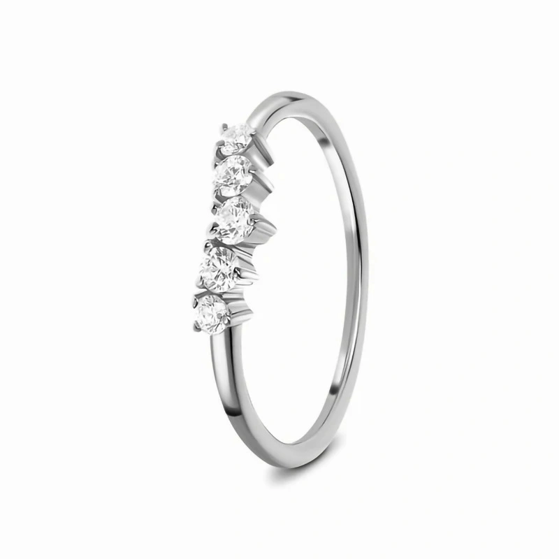 Hainon S925 Sterling Silver Micro Zircon Ring Women's Exquisite Jewelry 1