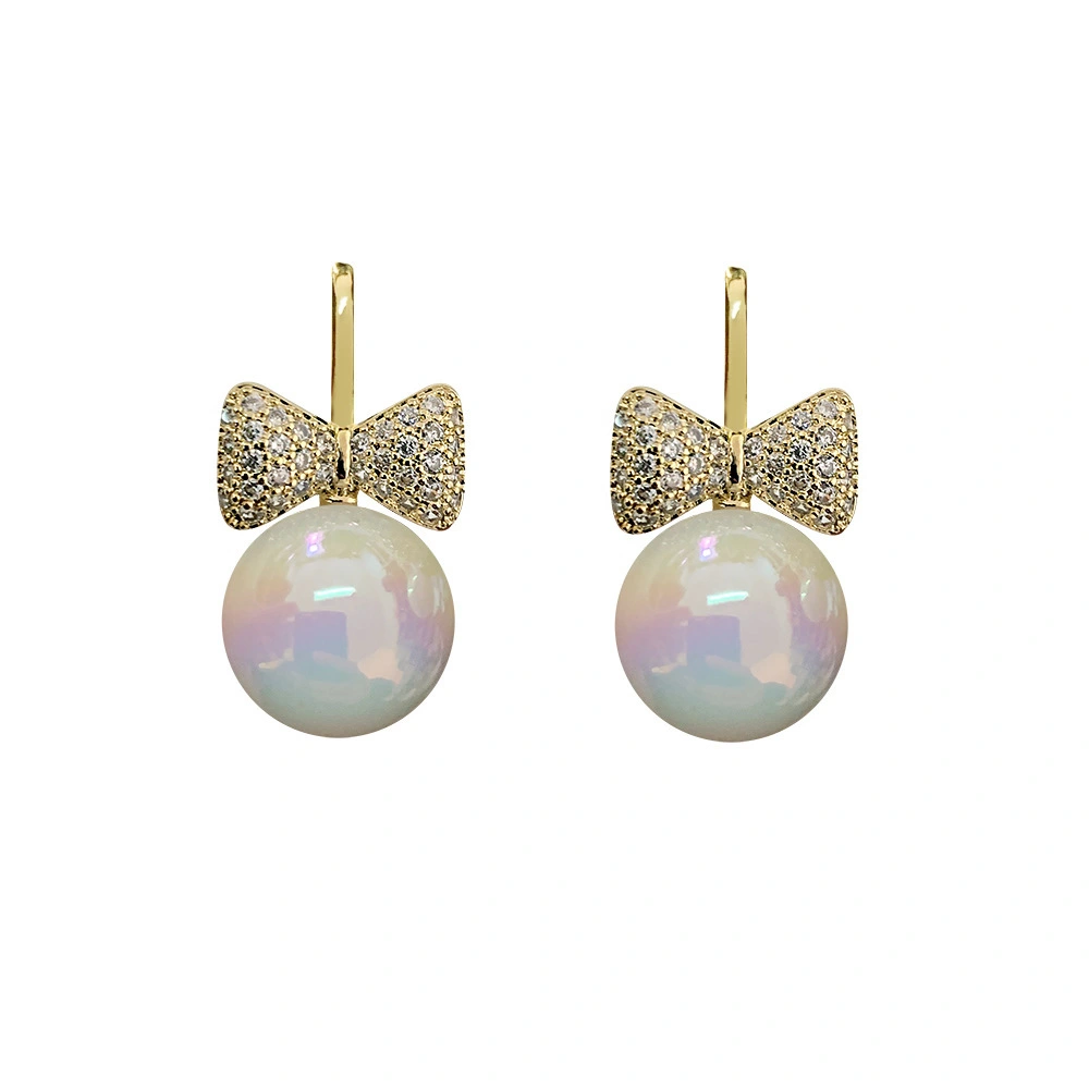 Hainon 2022 drop earrings women Mermaid Pearl Gradient color Flash pearl earrings Fashion Personality Jewelry 1