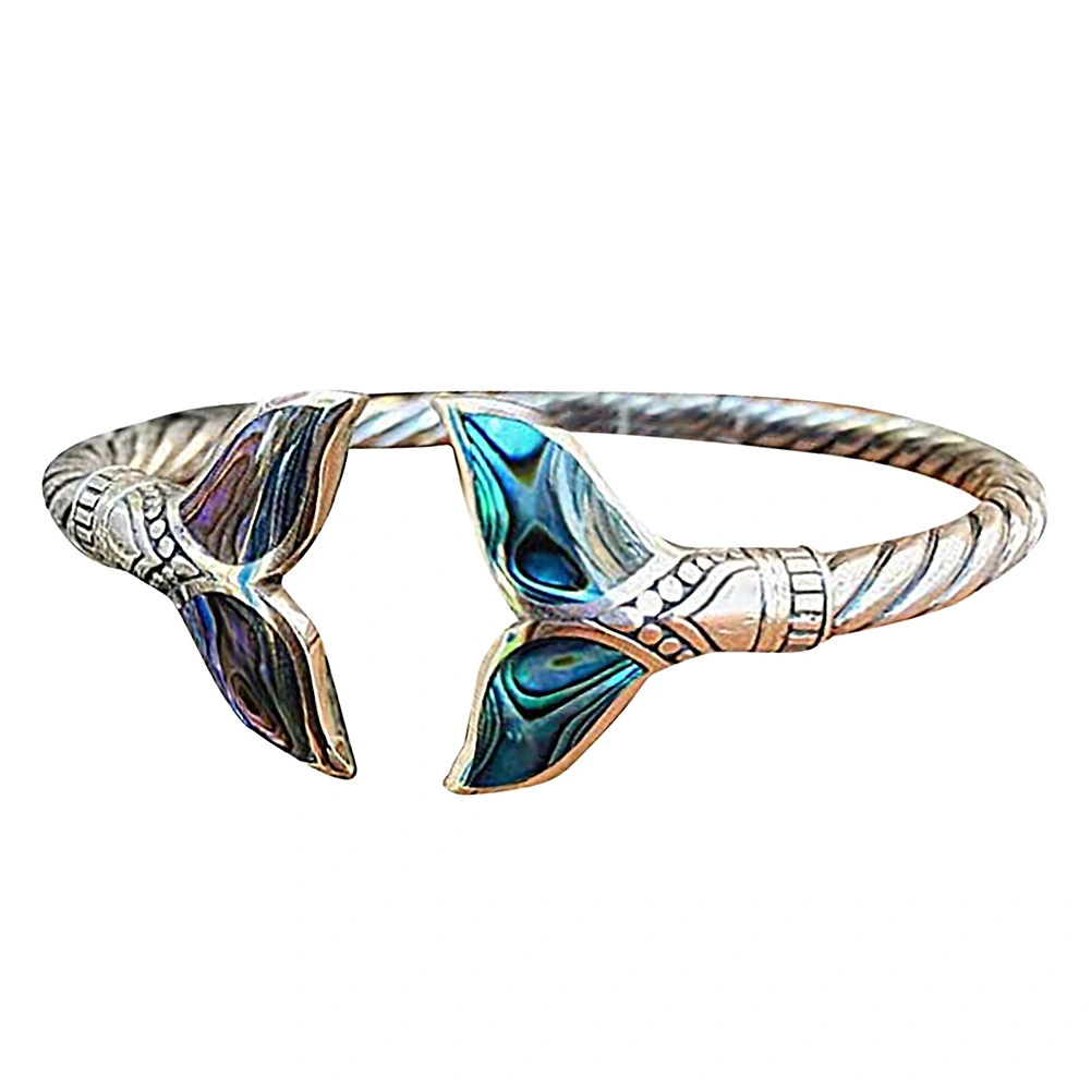 Hainon adjustable ring Blue Glue Mermaid rings alloy fashion jewelry 1