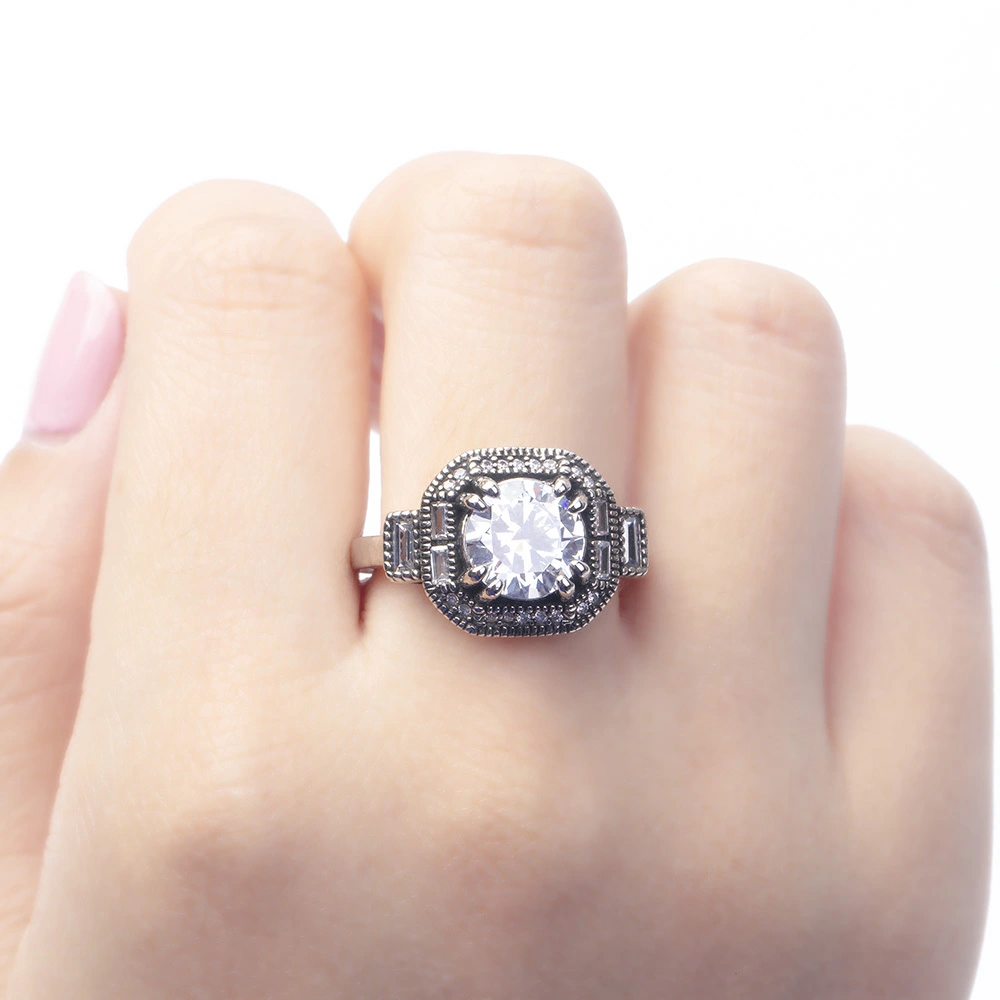 Hainon wholesale new fashion classic European and American vintage wedding jewelry Bridal ring Gift card 1