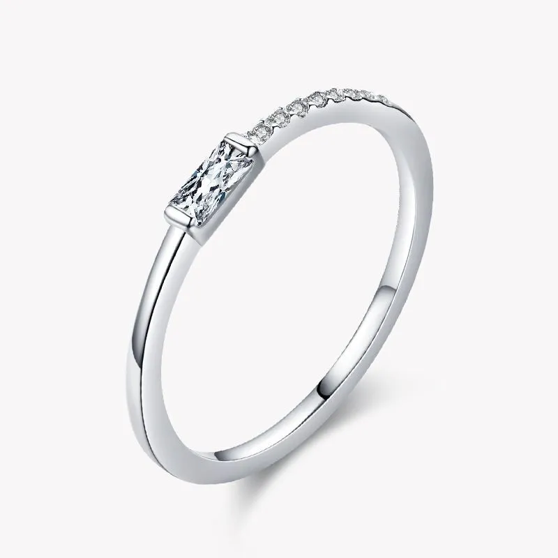 Hainon 925 sterling silver ring zircon Micro inlaid delicate fine rings women wedding jewelry wholesale 1