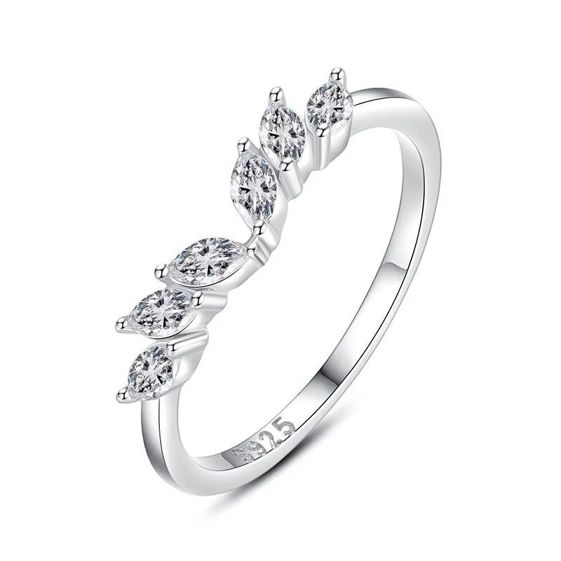 Hainon 925 sterling silver ring zircon Micro inlaid Wings rings women wedding jewelry wholesale 1