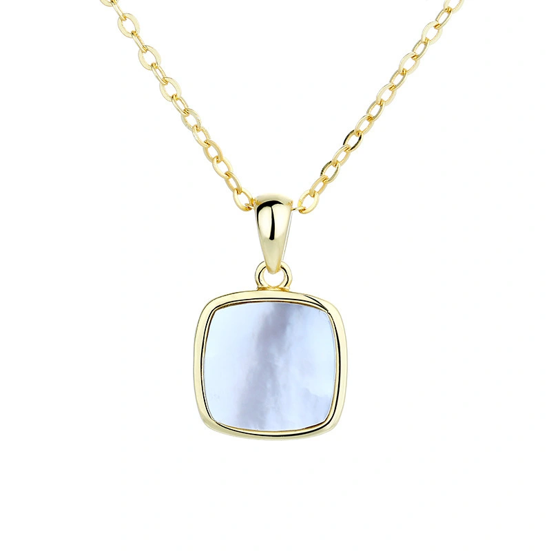 Hainon wholesale New Simply Sterling Silver Pendant Necklace for Women Jewelry Gifts for Women Girls 1