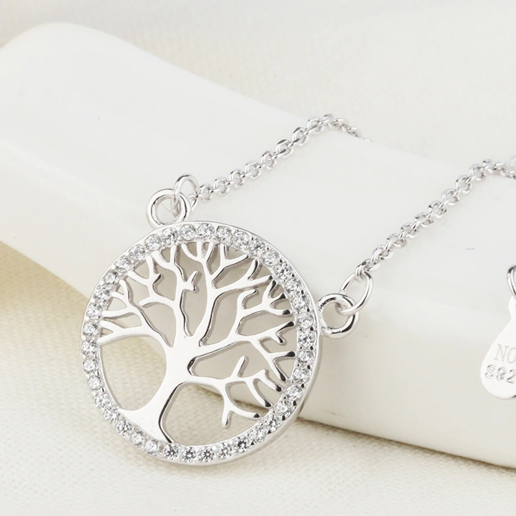 Hainon Sterling Silver Necklace Christmas Gifts for Women Family Tree of Life Pendant Necklace Dainty Jewelry 1