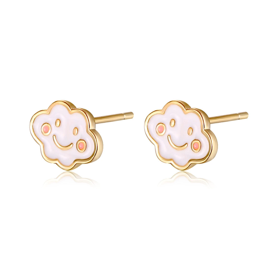 Hainon European and American simple small cute cloud earrings cartoon design earrings sweet earrings 1