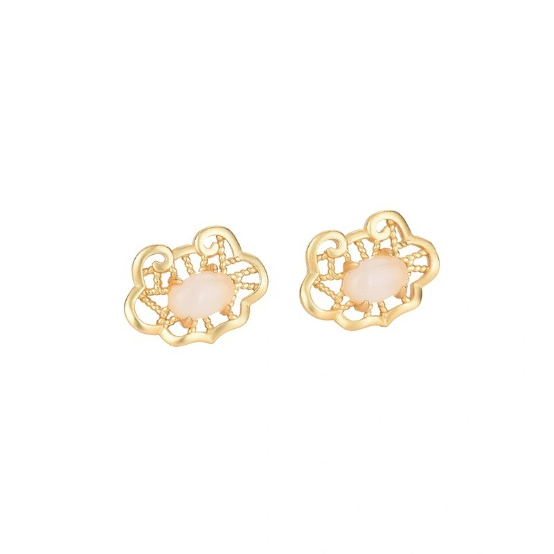 Hainon 2022 Chinese style All match high quality simple Chinese stud earrings jewelry for women wholesale 1