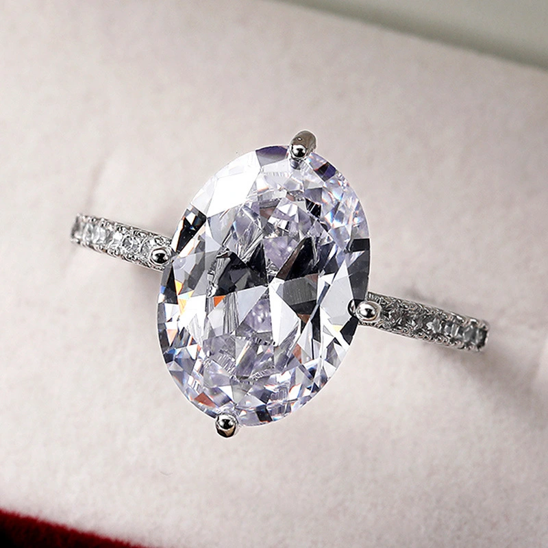Hainon wedding rings for women oval zircon Fashion women big stone wedding jewelry rings 1