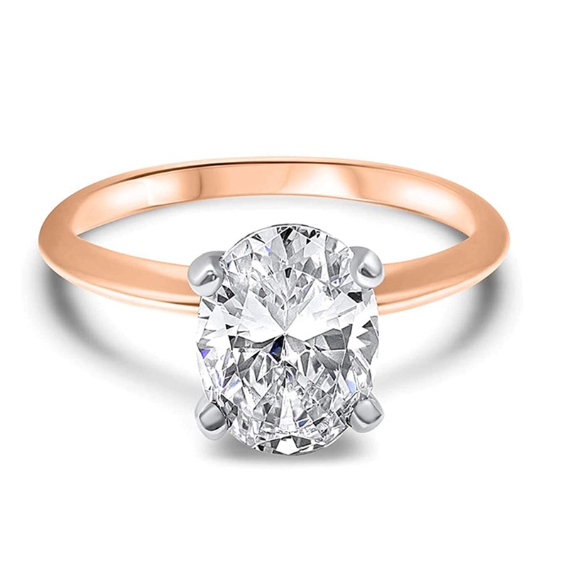 Hainon new fashion wholesale Vintage rose gold plated rings white zircon Ring  for Women Girls gift card 1