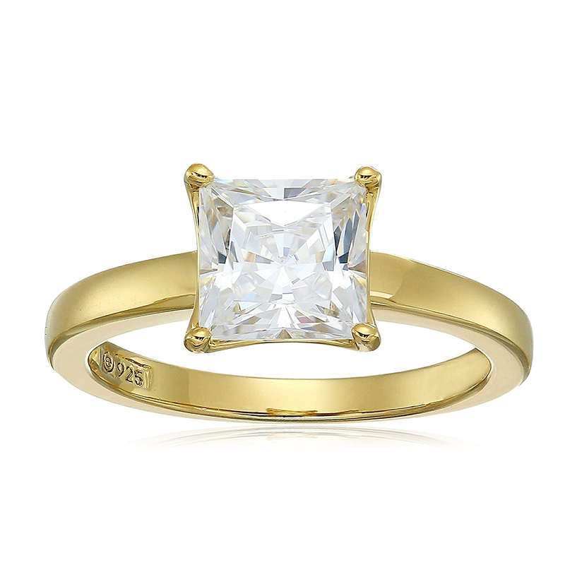 Hainon fashion wholesale Vintage Platinum Plated square zircon rings jewelry for Women Girls gift card 1