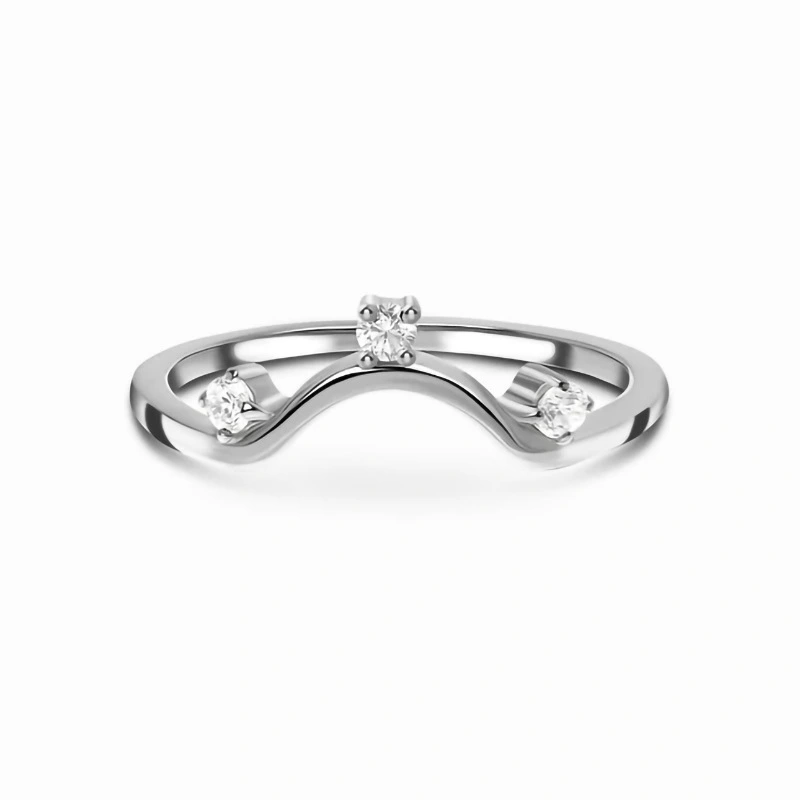 Hainon S925 Sterling Silver Zircon Ring Wedding Engagement Rings Women'S Simple Exquisite Jewelry 1