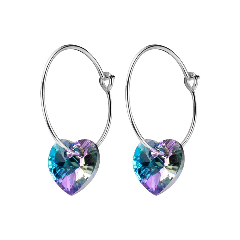 Hainon Earrings women fashion gradient heart earrings temperament personality ladies ear rings jewelry women 1