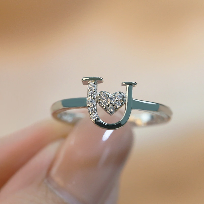 Hainon 2022 ring women fashion s925 sterling silver new love ring stacking jewelry for women wholesale 1