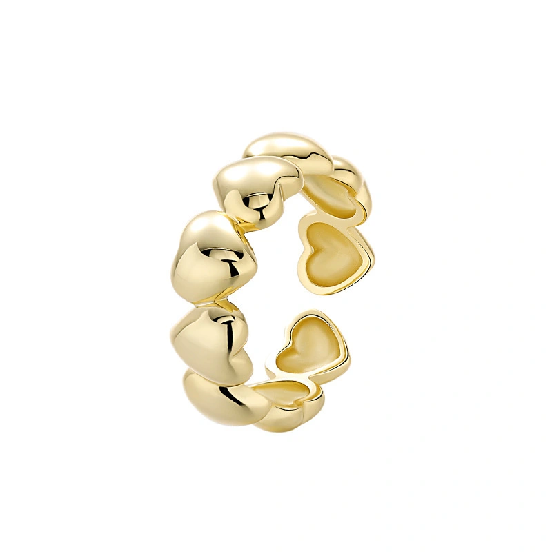 Hainon S925 Silver Ring Female Simple Love Ring Personality Temperament Valentine's Day Hand Jewelry 1