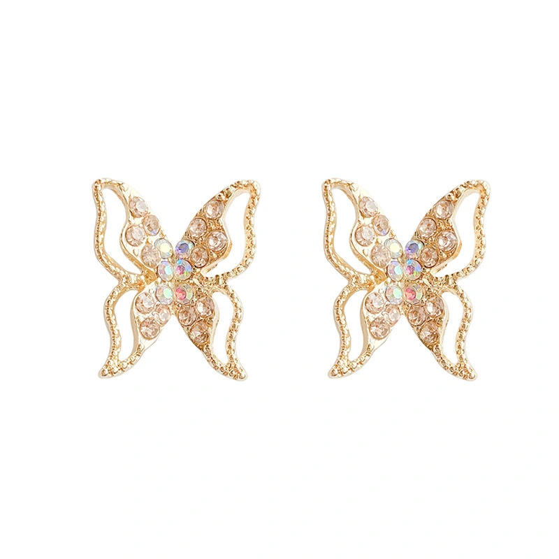 Hainon S925 silver needle fashion butterfly earrings simple personality earrings temperament trend earrings 1
